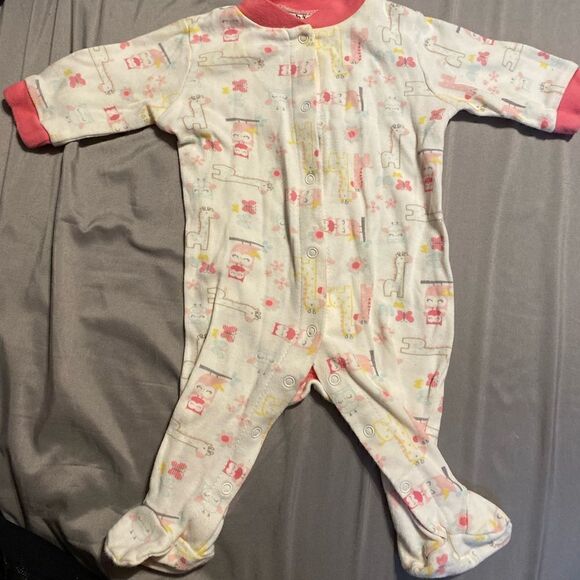 Chickpea 0-3M Owl & Giraffe Footie - Picture 1 of 6